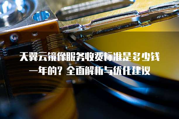 天翼云镜像服务收费标准是多少钱一年的?全面解析与优化建议