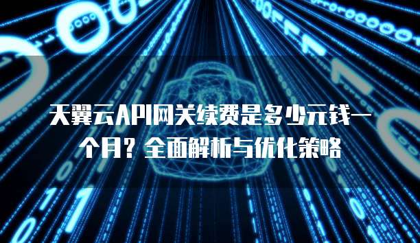 天翼云API网关续费是多少元钱一个月?全面解析与优化策略