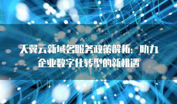 天翼云新域名服务政策解析:助力企业数字化转型的新机遇