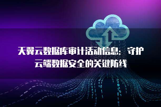 天翼云数据库审计活动信息:守护云端数据安全的关键防线