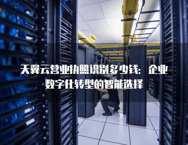 天翼云营业执照识别多少钱:企业数字化转型的智能选择
