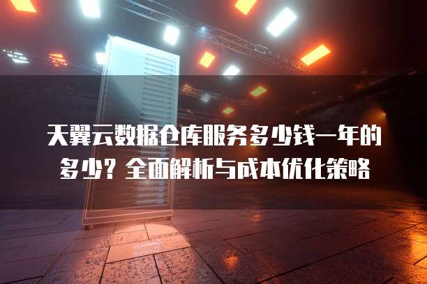 天翼云数据仓库服务多少钱一年的多少?全面解析与成本优化策略