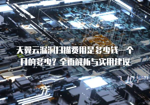 天翼云漏洞扫描费用是多少钱一个月的多少？全面解析与实用建议