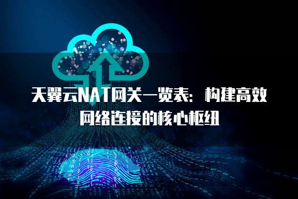 天翼云NAT网关一览表:构建高效网络连接的核心枢纽