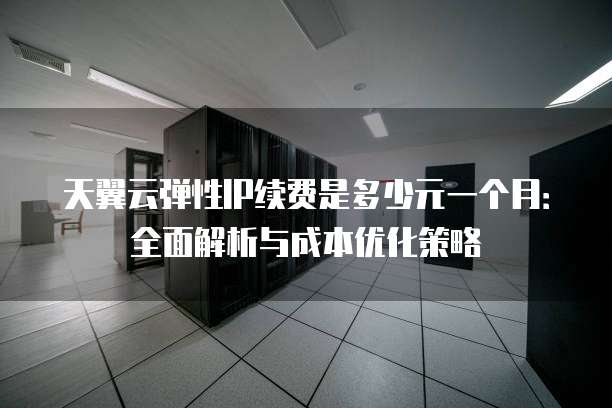 天翼云弹性IP续费是多少元一个月：全面解析与成本优化策略