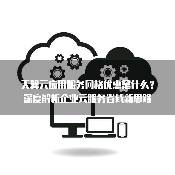 天翼云应用服务网格优惠是什么?深度解析企业云服务省钱新思路