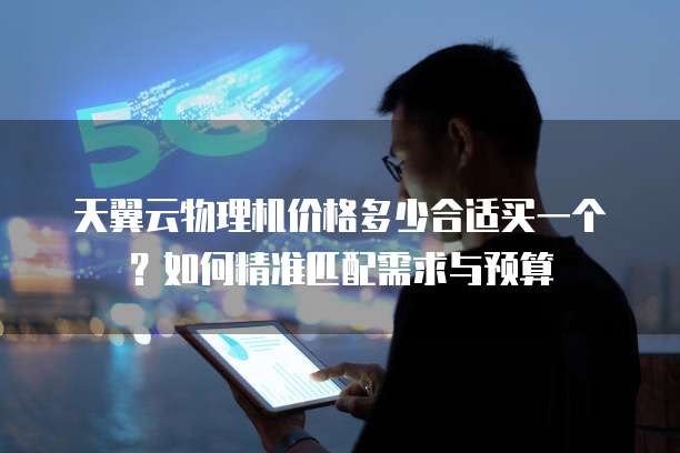 天翼云物理机价格多少合适买一个?如何精准匹配需求与预算