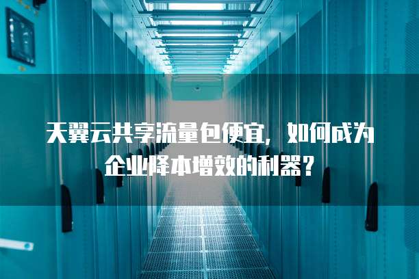 天翼云共享流量包便宜,如何成为企业降本增效的利器?