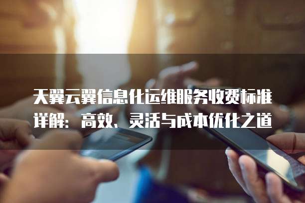 天翼云翼信息化运维服务收费标准详解:高效、灵活与成本优化之道