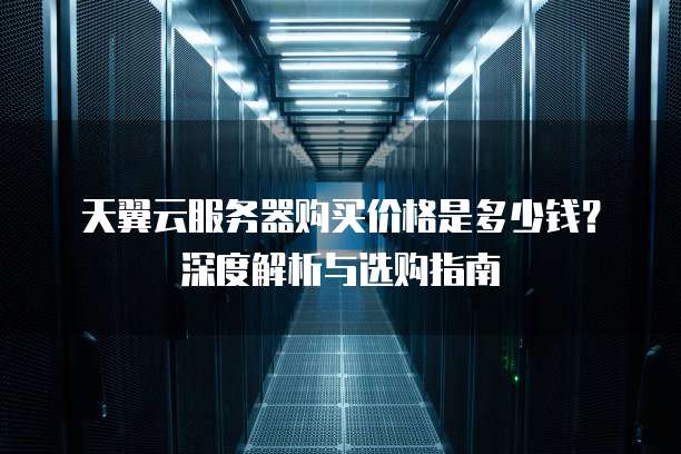 天翼云服务器购买价格是多少钱?深度解析与选购指南