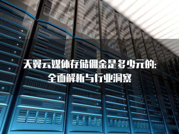 天翼云媒体存储佣金是多少元的：全面解析与行业洞察