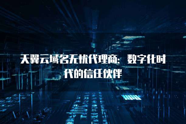 天翼云域名无忧代理商:数字化时代的信任伙伴