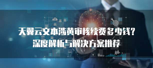 天翼云文本涉黄审核续费多少钱?深度解析与解决方案推荐