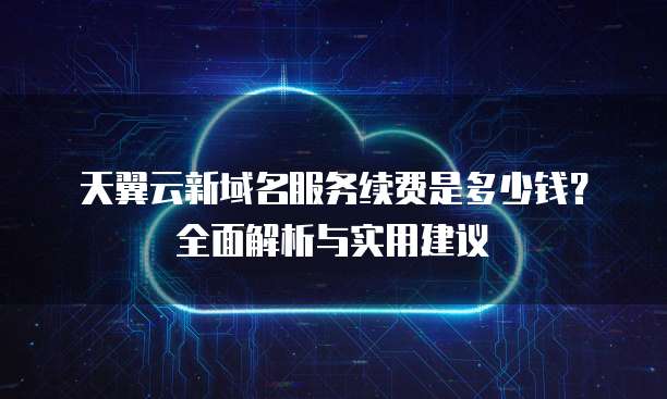 天翼云新域名服务续费是多少钱?全面解析与实用建议