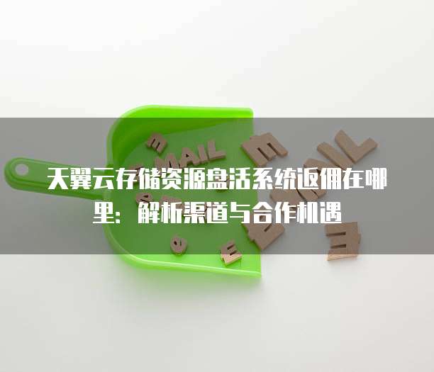 天翼云存储资源盘活系统返佣在哪里:解析渠道与合作机遇