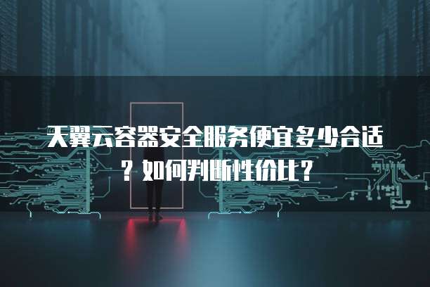 天翼云容器安全服务便宜多少合适?如何判断性价比?
