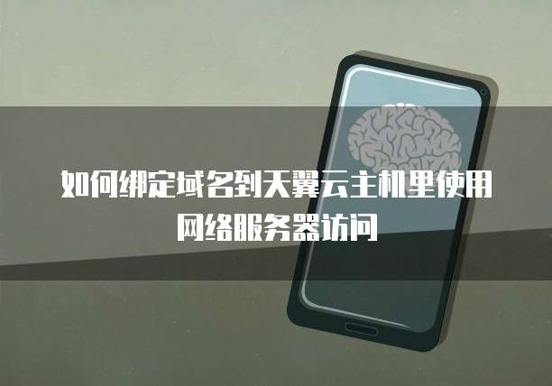 如何绑定域名到天翼云主机里使用网络服务器访问