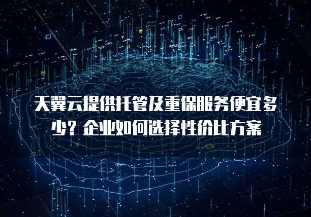 天翼云提供托管及重保服务便宜多少?企业如何选择性价比方案