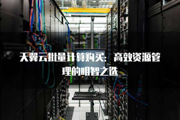 天翼云批量计算购买:高效资源管理的明智之选
