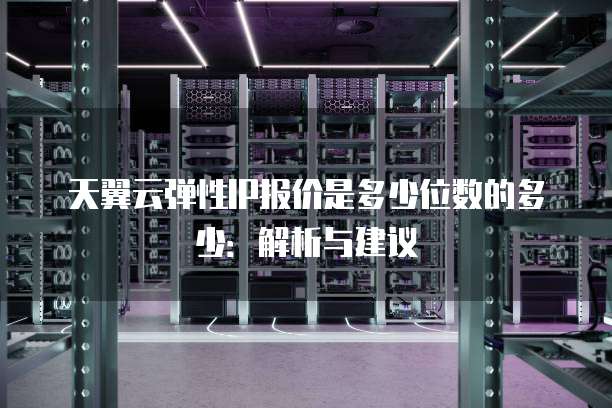 天翼云弹性IP报价是多少位数的多少:解析与建议