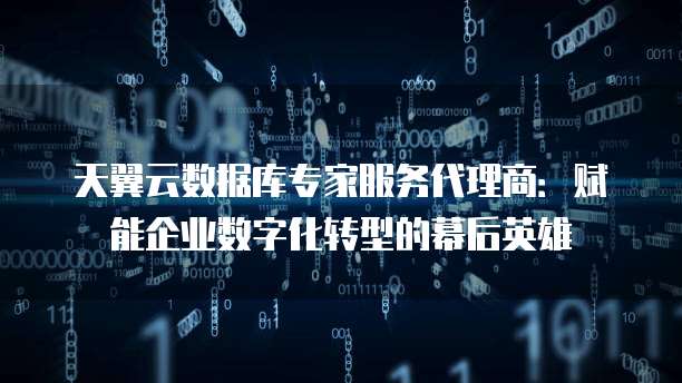 天翼云数据库专家服务代理商:赋能企业数字化转型的幕后英雄