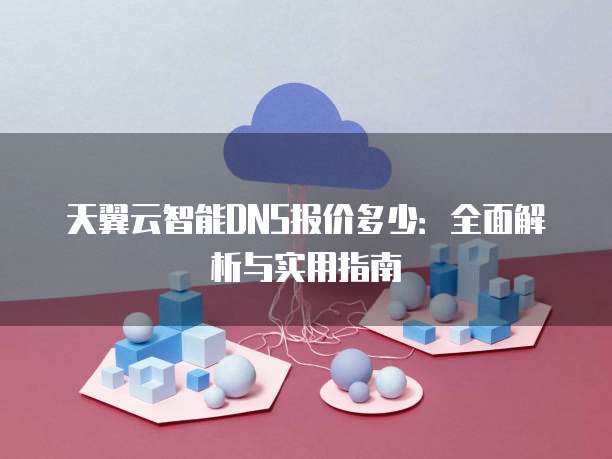 天翼云智能DNS报价多少:全面解析与实用指南