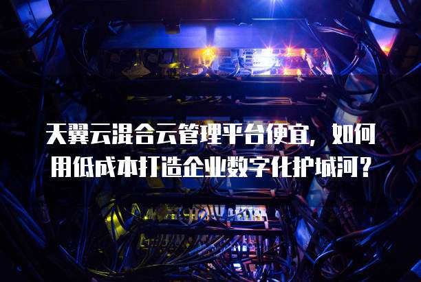 天翼云混合云管理平台便宜,如何用低成本打造企业数字化护城河?