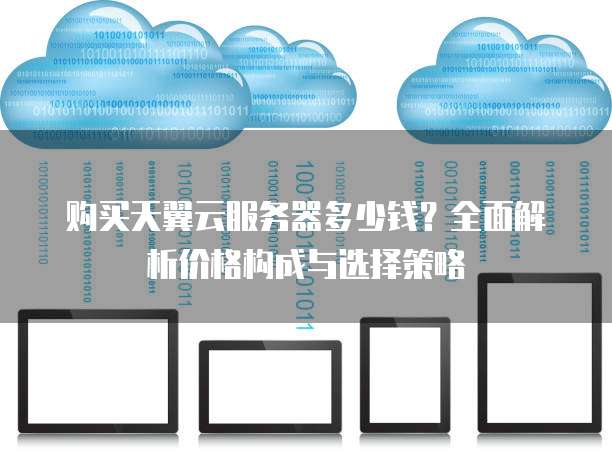 购买天翼云服务器多少钱?全面解析价格构成与选择策略