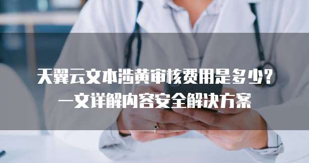 天翼云文本涉黄审核费用是多少?一文详解内容安全解决方案