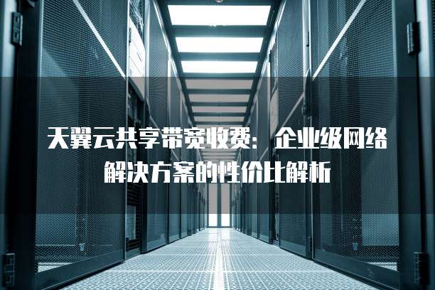 天翼云共享带宽收费：企业级网络解决方案的性价比解析
