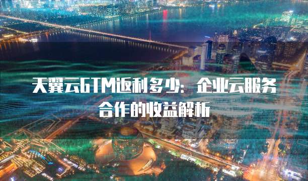 天翼云GTM返利多少:企业云服务合作的收益解析