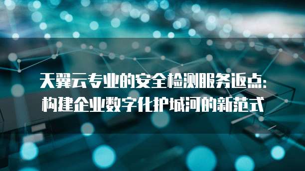天翼云专业的安全检测服务返点:构建企业数字化护城河的新范式
