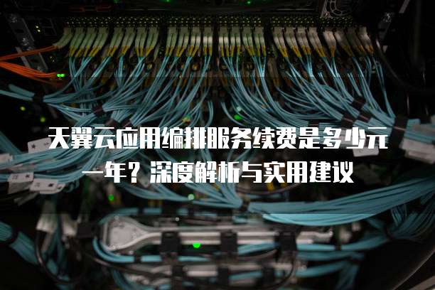 天翼云应用编排服务续费是多少元一年?深度解析与实用建议