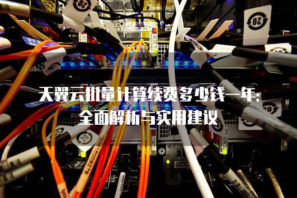 天翼云批量计算续费多少钱一年:全面解析与实用建议
