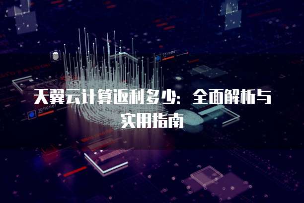天翼云计算返利多少：全面解析与实用指南