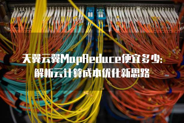 天翼云翼MapReduce便宜多少:解析云计算成本优化新思路