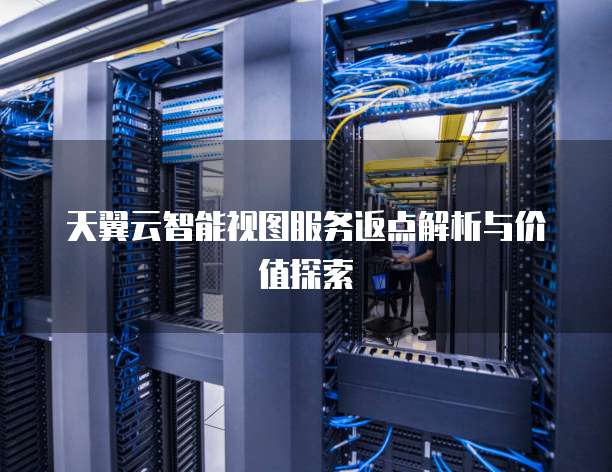 天翼云智能视图服务返点解析与价值探索