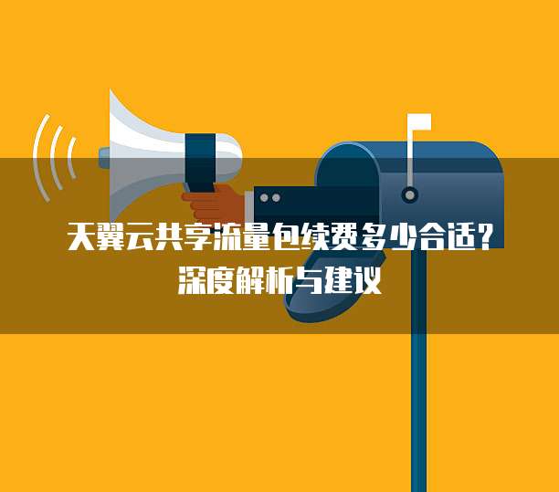 天翼云共享流量包续费多少合适？深度解析与建议