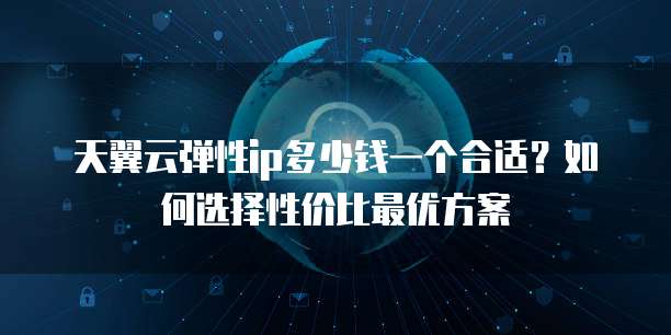 天翼云弹性ip多少钱一个合适?如何选择性价比最优方案