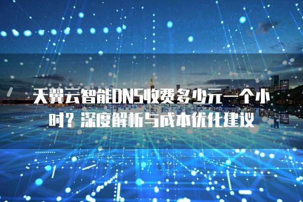 天翼云智能DNS收费多少元一个小时?深度解析与成本优化建议