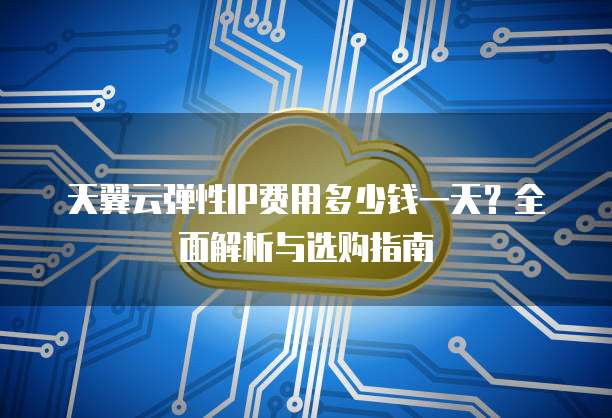 天翼云弹性IP费用多少钱一天?全面解析与选购指南