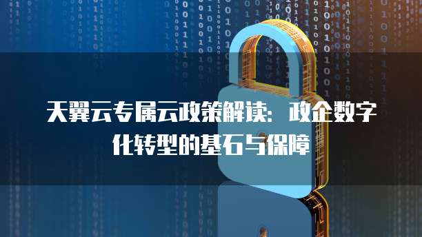 天翼云专属云政策解读:政企数字化转型的基石与保障
