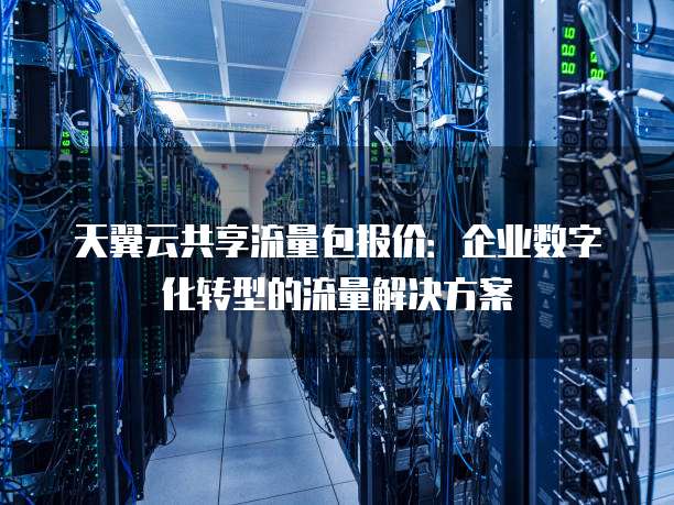 天翼云共享流量包报价:企业数字化转型的流量解决方案