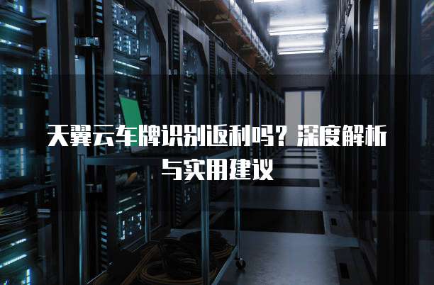 天翼云车牌识别返利吗？深度解析与实用建议