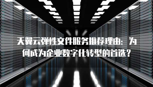 天翼云弹性文件服务推荐理由:为何成为企业数字化转型的首选?