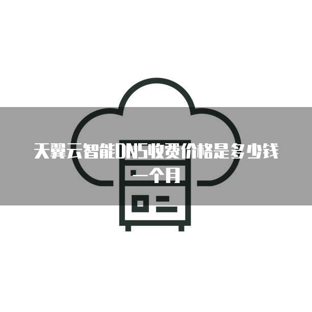 天翼云智能DNS收费价格是多少钱一个月