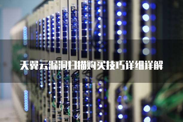 天翼云漏洞扫描购买技巧详细详解