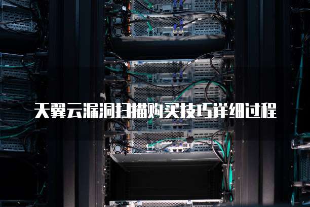 天翼云漏洞扫描购买技巧详细过程