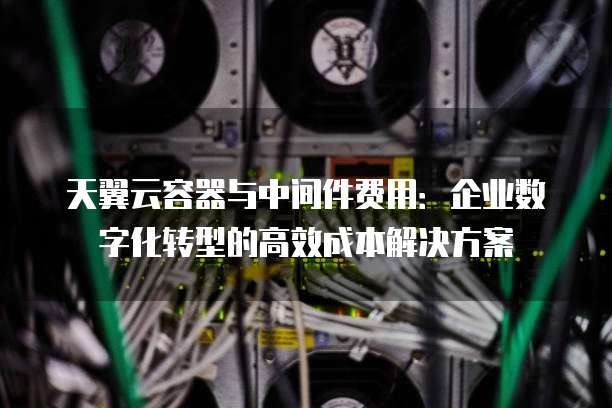 天翼云容器与中间件费用:企业数字化转型的高效成本解决方案