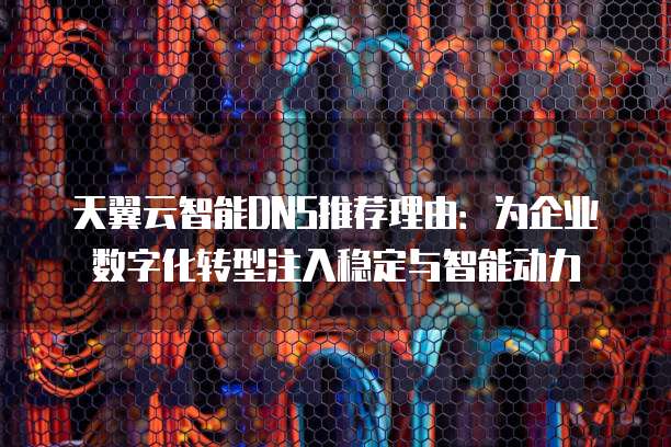 天翼云智能DNS推荐理由:为企业数字化转型注入稳定与智能动力